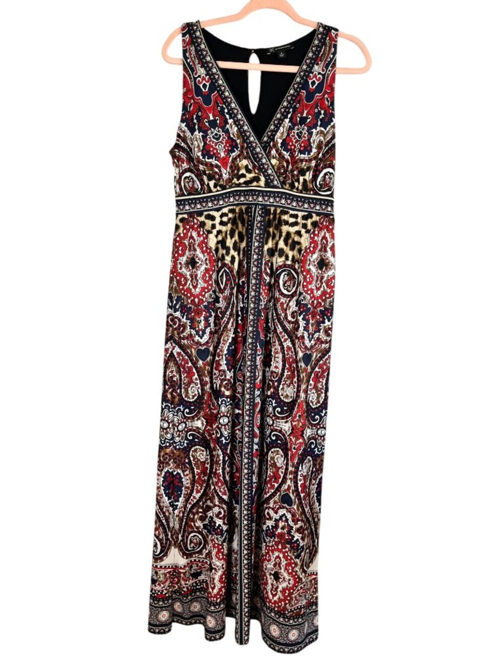 Colorful Floral Tank Maxi Dress M Animal‎ Print Paisley Boho Indie Folk Resort